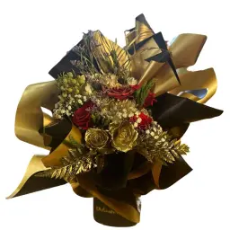 Golden Roses Vase
